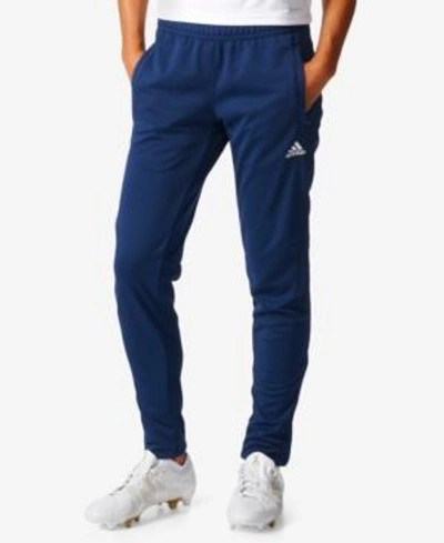 Shop Adidas Originals Adidas Tiro Climacool Soccer Training Pants In Dark Blue/white