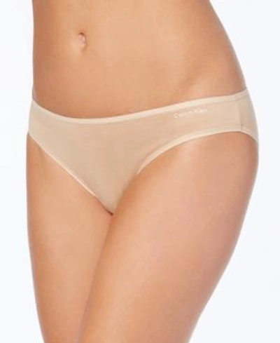 Shop Calvin Klein Cotton Form Bikini Underwear Qd3644 In Bare