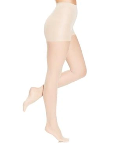 Shop Calvin Klein Matte Sheer Control Top Tights In Buff- Nude 01