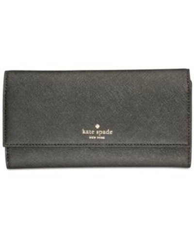 Shop Kate Spade New York Phone Saffiano Leather Wallet In Black