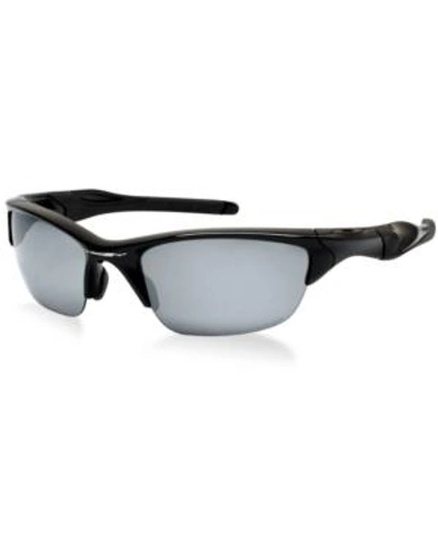 Shop Oakley Polarized Polarized Sunglasses, Oo9144p In Shiny Black/black Mirror Polarized