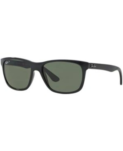 Shop Ray Ban Ray-ban Polarized Sunglasses , Rb4181 In Black/green