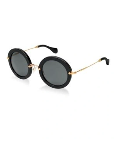 Shop Miu Miu Sunglasses, Mu 13ns In Black/grey