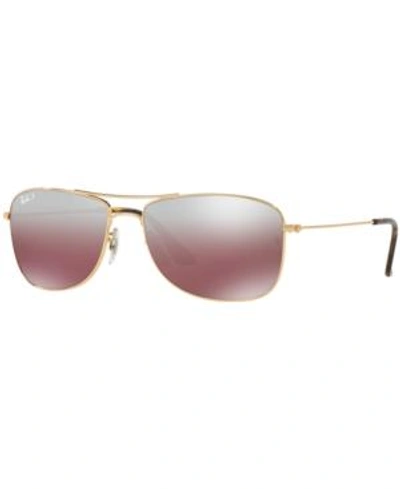Shop Ray Ban Ray-ban Polarized Sunglasses, Rb3543 In Gold/brown Mirror Polar
