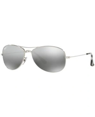 Shop Ray Ban Ray-ban Polarized Polarized Sunglasses, Rb3562 In Silver Shiny/grey Mirror Polar