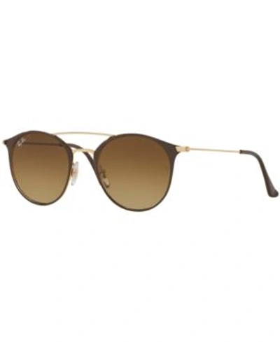Shop Ray Ban Ray-ban Sunglasses, Rb3546 52 In Brown/brown Gradient