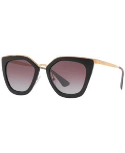 Shop Prada Polarized Sunglasses, Pr 53ss Cinema In Black/purple Polar