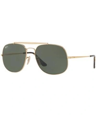 Shop Ray Ban Ray-ban Sunglasses, Rb3561 The General In Gold/green