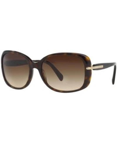 Shop Prada Sunglasses, Pr 08os In Tortoise Brown/brown Gradient
