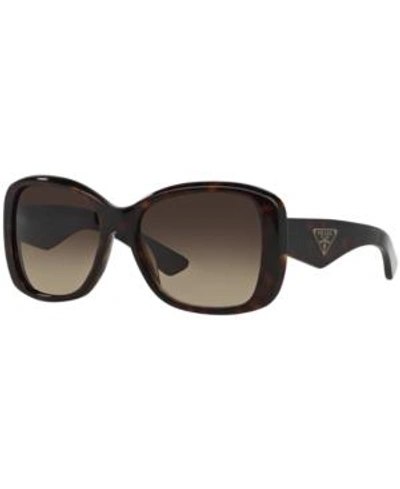 Shop Prada Sunglasses, Pr 32ps In Tortoise Brown/brown Grad
