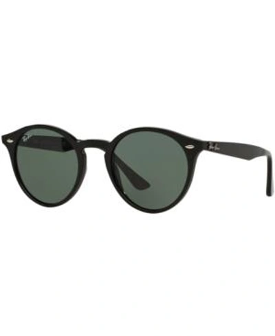 Shop Ray Ban Ray-ban Sunglasses, Rb2180 In Black/grey Green