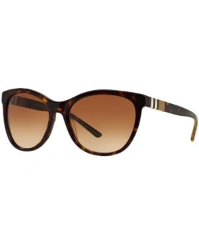 Shop Burberry Sunglasses, Be4199 In Tortoise/brown Gradient