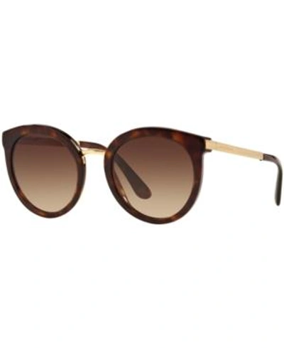 Shop Dolce & Gabbana Sunglasses, Dg4268 In Tortoise/brown Gradient