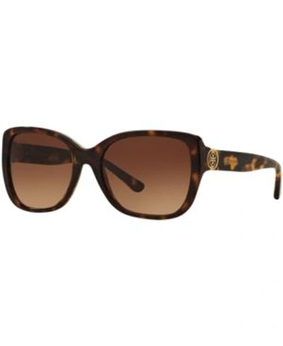Shop Tory Burch Sunglasses, Ty7086 In Tortoise/brown Gradient