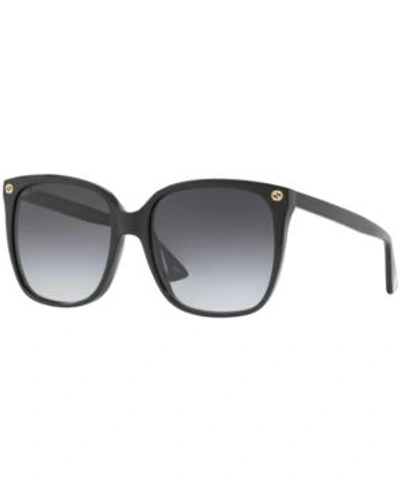 Shop Gucci Sunglasses, Gg0022s In Black/grey Gradient