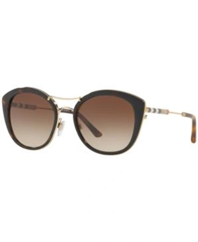 Shop Burberry Sunglasses, Be4251q In Brown/brown Gradient