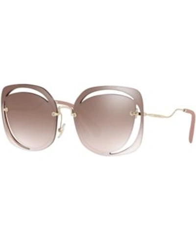 Shop Miu Miu Sunglasses, Mu 54ss In Brown/brown Mirror