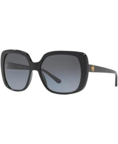 Shop Tory Burch Polarized Sunglasses , Ty7112 In Black/grey Gradient Polar
