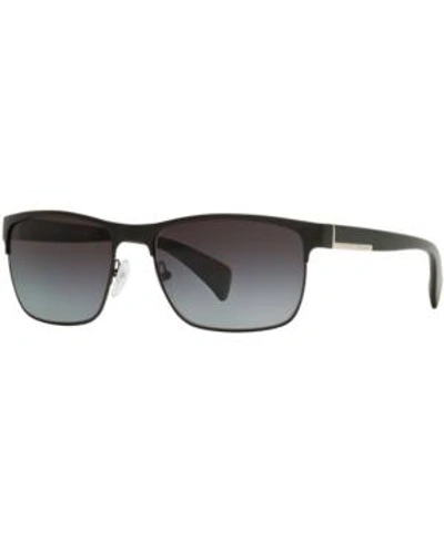 Shop Prada Polarized Sunglasses , Pr 51os In Black/grey