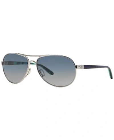 Shop Oakley Polarized Sunglasses, Oo4079 Feedback In Slv Shn, Gry G P