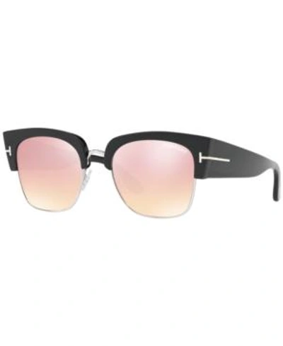 Shop Tom Ford Dakota Sunglasses, Ft0554 In Black/pink Gradient
