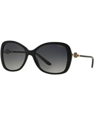 Shop Versace Polarized Sunglasses, Ve4303 In Black/grey Gradient Polarized