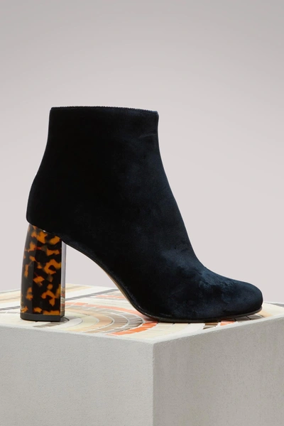 Shop Stella Mccartney Heeled Ankle Boots In 4100 - Night Blue