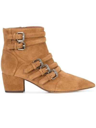 Shop Tabitha Simmons Buckled Pointed Boots