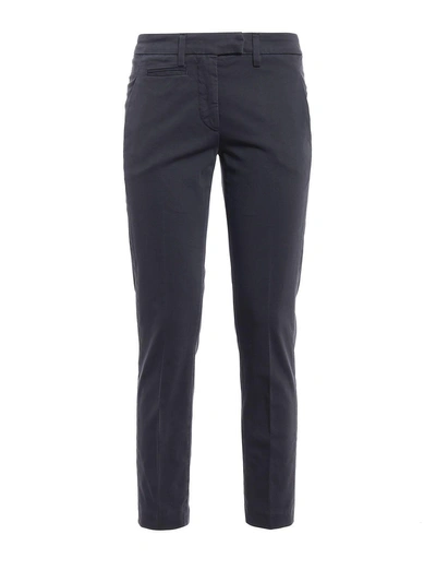 Shop Dondup Perfect Cotton Trousers In Grey