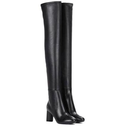 Shop Tom Ford Over-the-knee Leather Boots In Llack