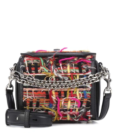 Shop Alexander Mcqueen Tweed Shoulder Bag In Multicolor