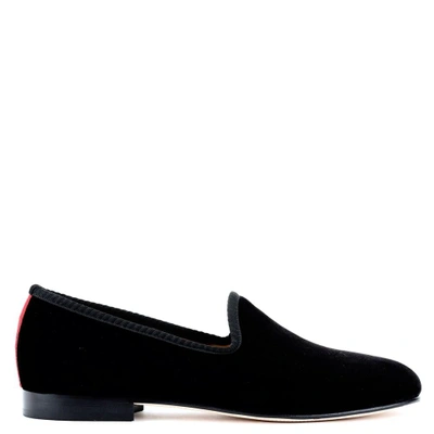 Shop Del Toro Black Velvet Slippers