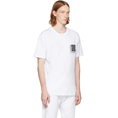 Shop Gosha Rubchinskiy White Football Logo T-shirt In E White