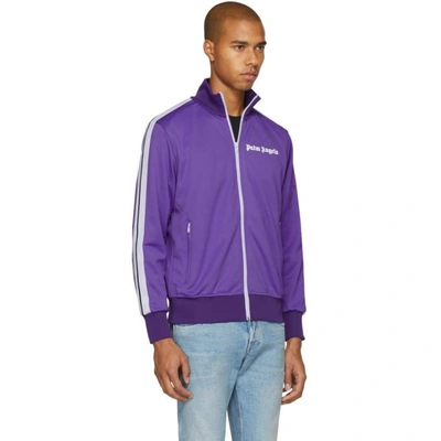 Shop Palm Angels Purple Classic Track Jacket In 2501 Lilac White