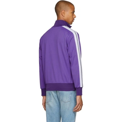 Shop Palm Angels Purple Classic Track Jacket In 2501 Lilac White