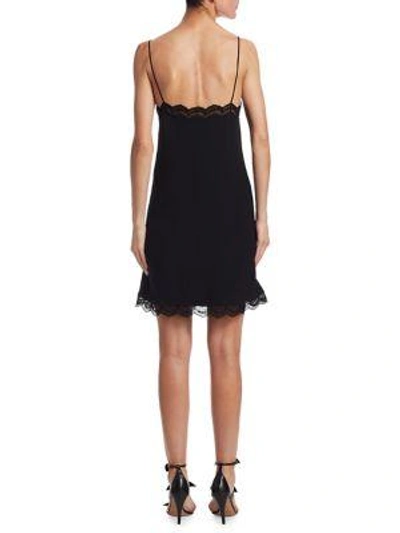 Shop Chloé Silk Slip Dress In Black