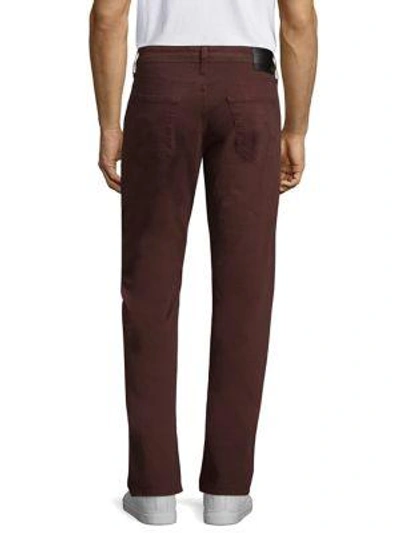 Shop Ag Graduate Slim Straight-fit Jeans In Deep Mahogany