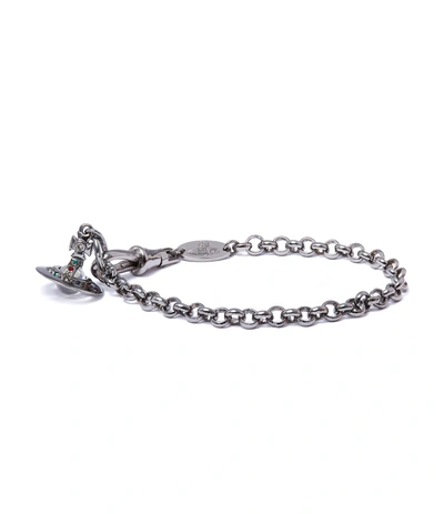Vivienne Westwood Gunmetal New Petite Orb Bracelet In Emerald siam montana black Diamond ModeSens