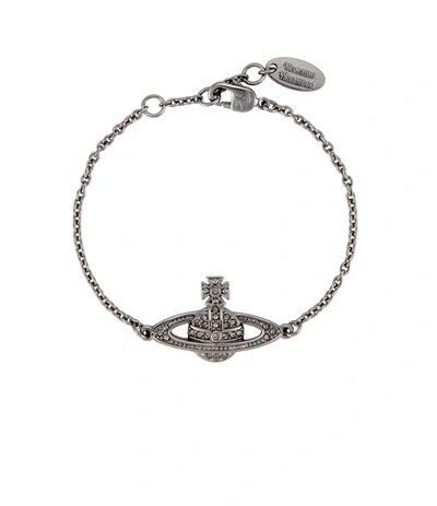 Shop Vivienne Westwood Mini Bas Relief Bracelet Black Diamond