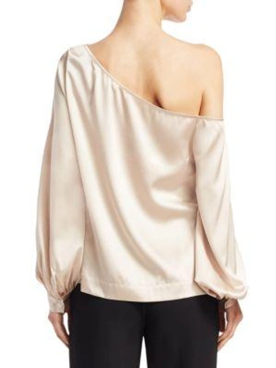 Shop A.l.c Nevia One-shoulder Blouse In Powder