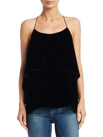 Shop Alice And Olivia Marybeth Layered Ruffle Top In Black