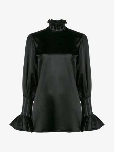 Shop Beaufille Athena High Neck Blouse In Black