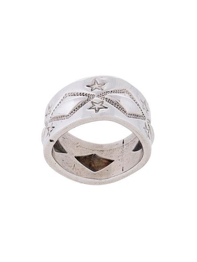 Shop Cody Sanderson Wide Engraved Ring In 001 Silver