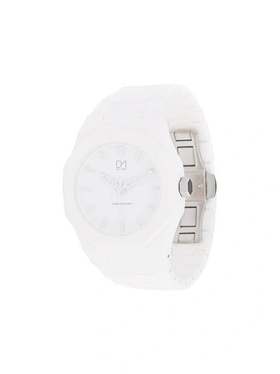 Shop D1 Milano Monochrome Watch In White