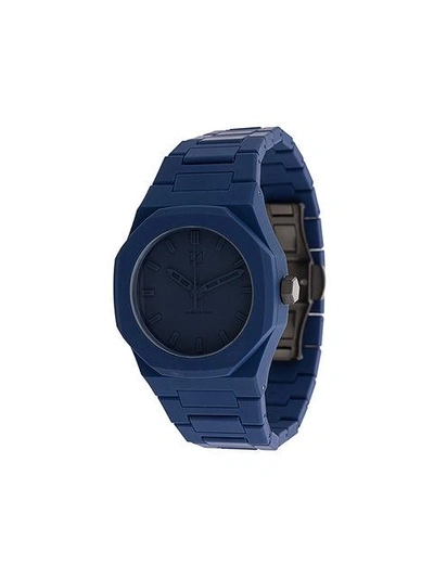 Shop D1 Milano Monochrome Watch In Blue