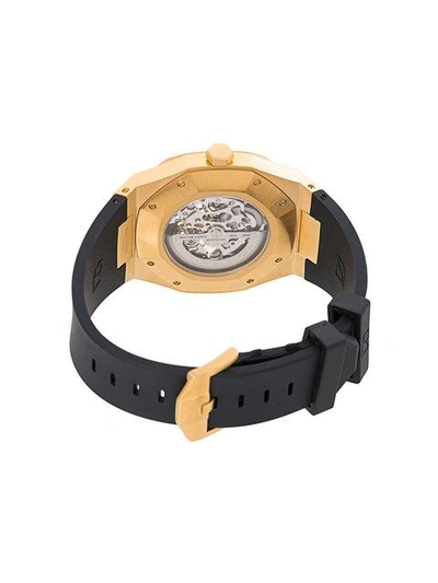 Shop D1 Milano Skeleton Watch In Black