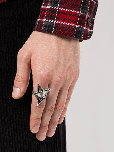 Shop Cody Sanderson Spike Star Ring In Metallic