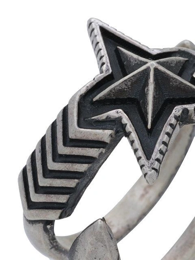 Shop Cody Sanderson Double Large Arrow Star Ring In Metallic