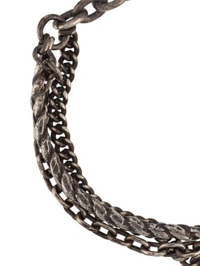 Shop M Cohen Braided Chain Bracelet In Metallic