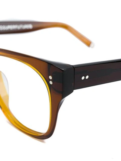 Shop Retrosuperfuture Akin Glasses - Brown